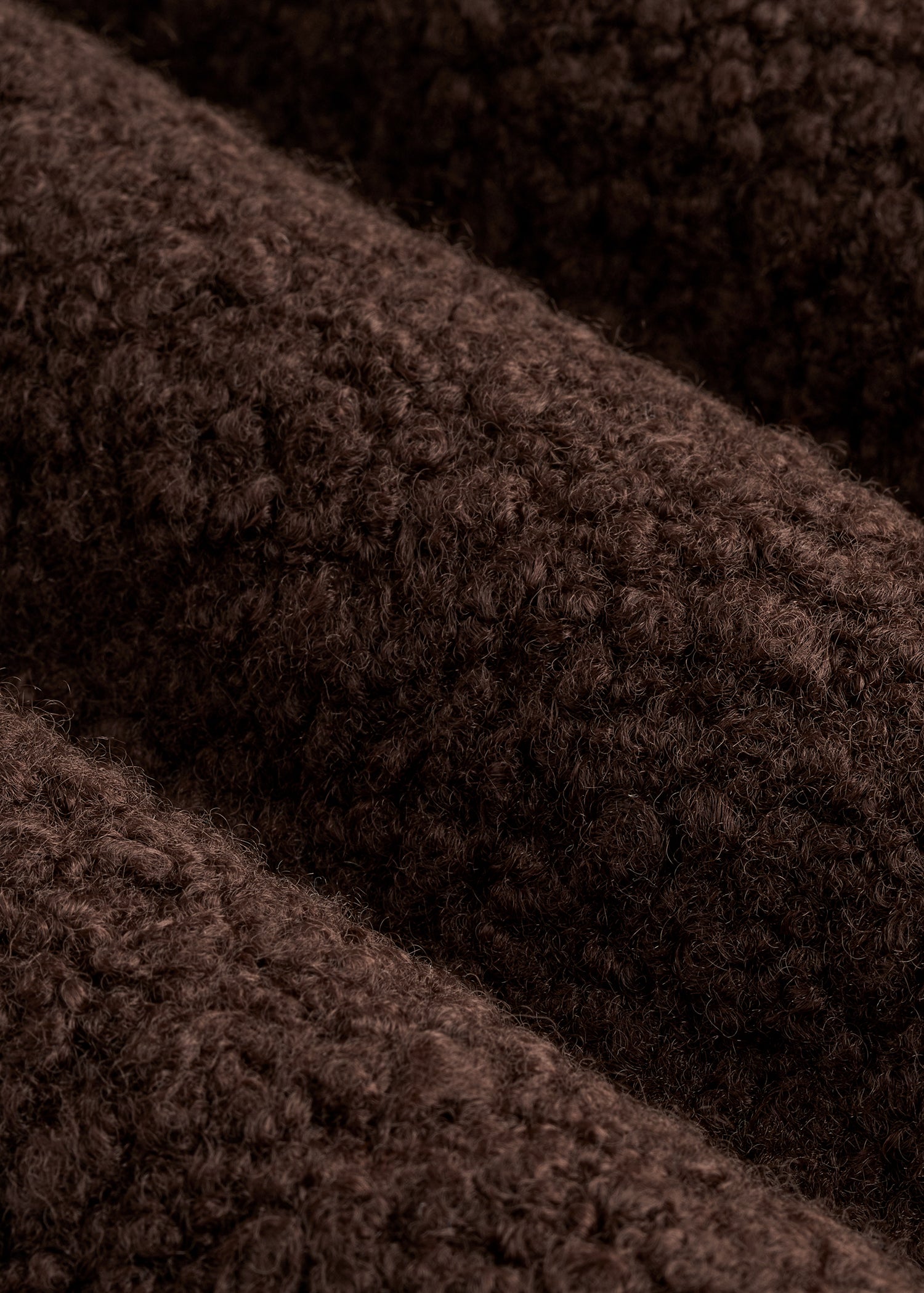 Relaxed Boucle Shacket for Tall Women in Espresso