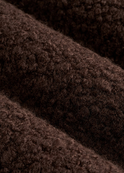 Relaxed Boucle Shacket for Tall Women in Espresso