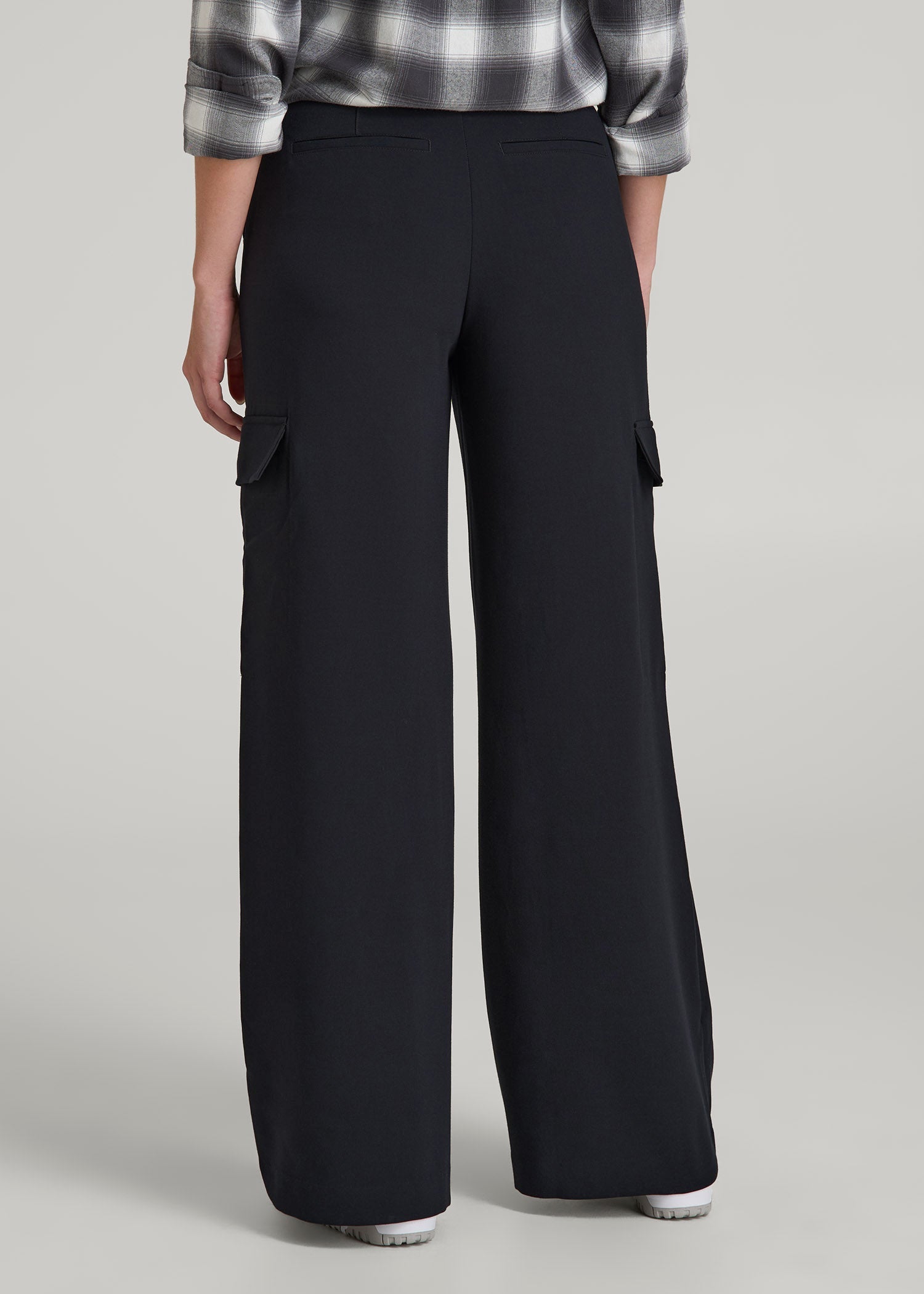Cargo Wide Leg Dress Pants for Tall Women in Black 4 / Tall / Black