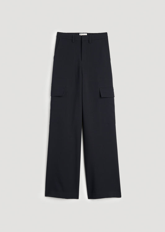 Cargo Wide Leg Dress Pant Women's in Black