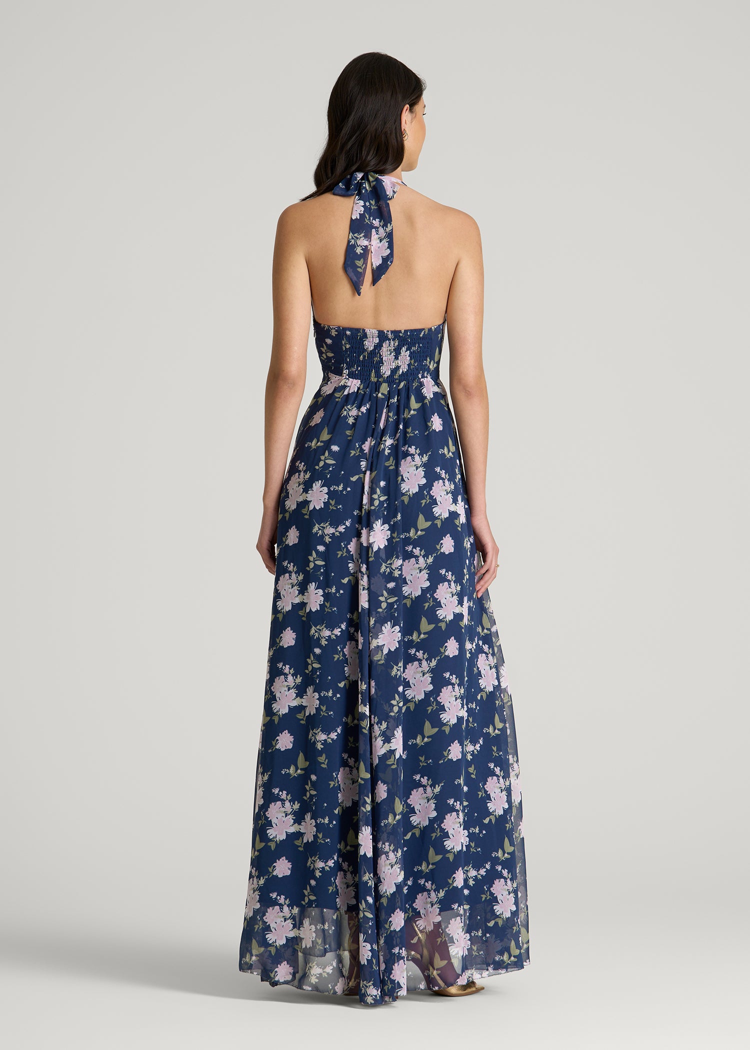 Chiffon Maxi Halter Garden Dress for Tall Women | American Tall Chiffon Maxi Halter Garden Dress for Tall Women | American Tall