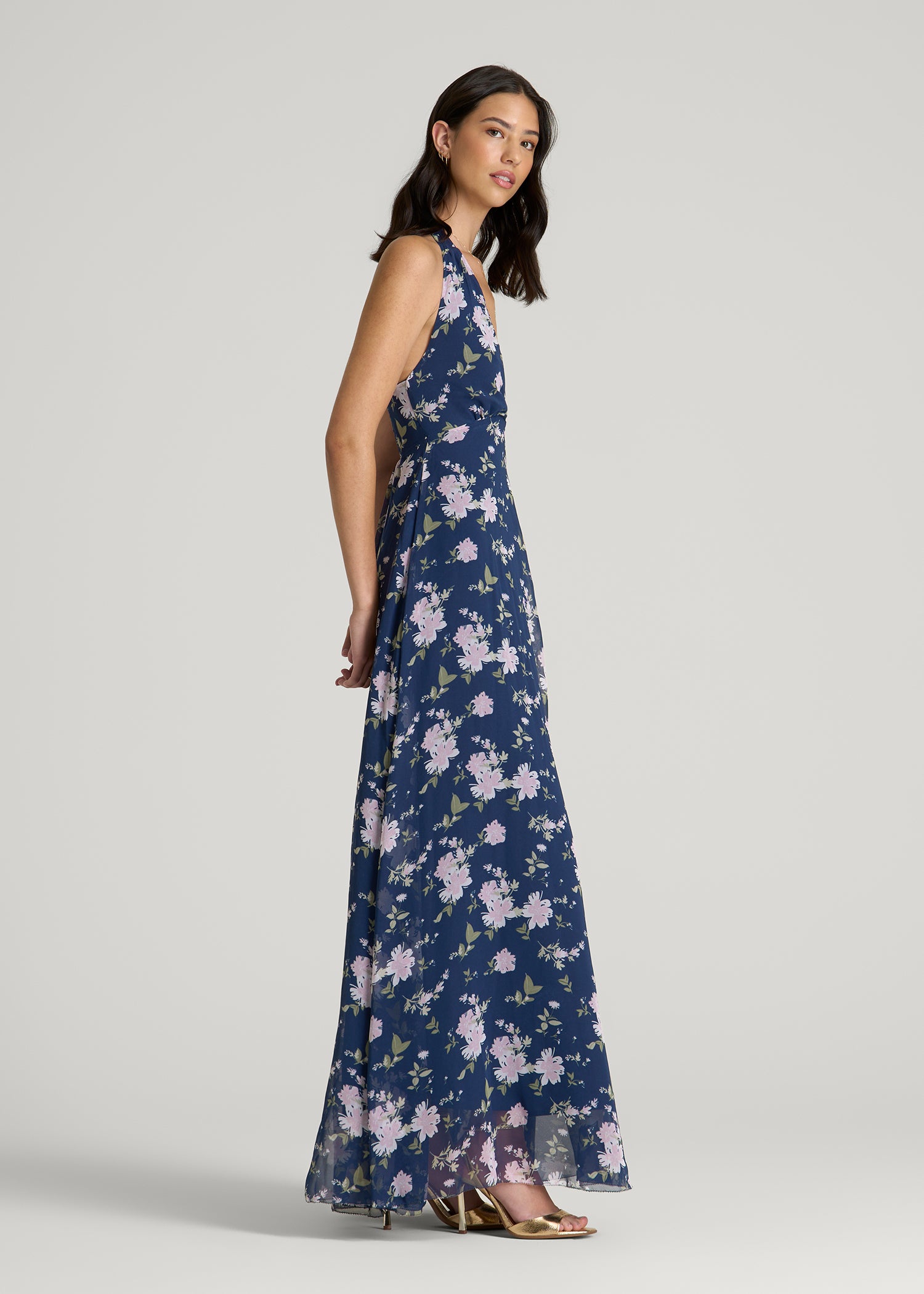 Chiffon Maxi Halter Garden Dress for Tall Women | American Tall Chiffon Maxi Halter Garden Dress for Tall Women | American Tall