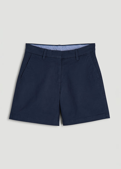 Chino Shorts for Tall Women in Navy