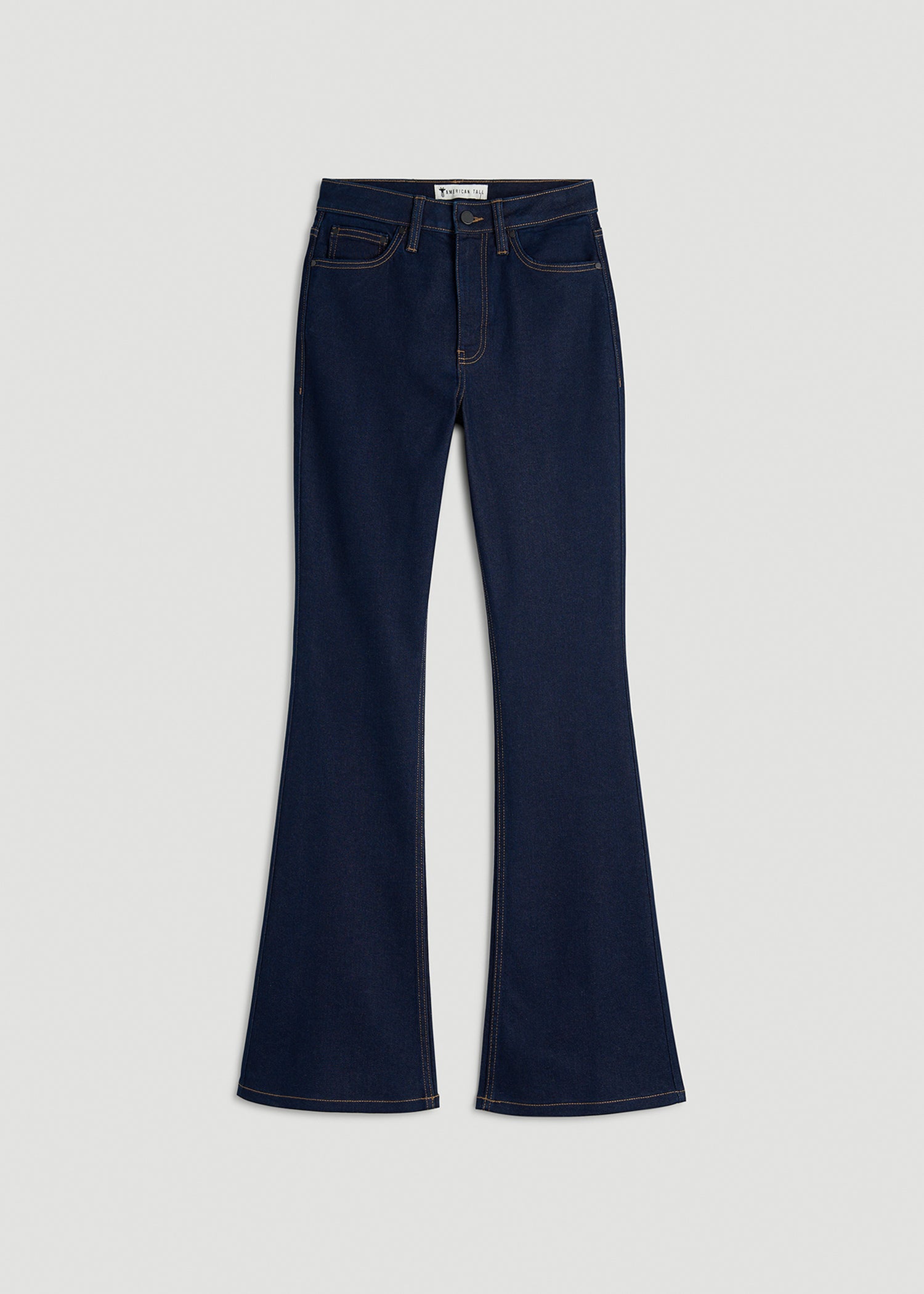 Chloe High Rise Flare Jeans for Tall Women in Deep Indigo Wash