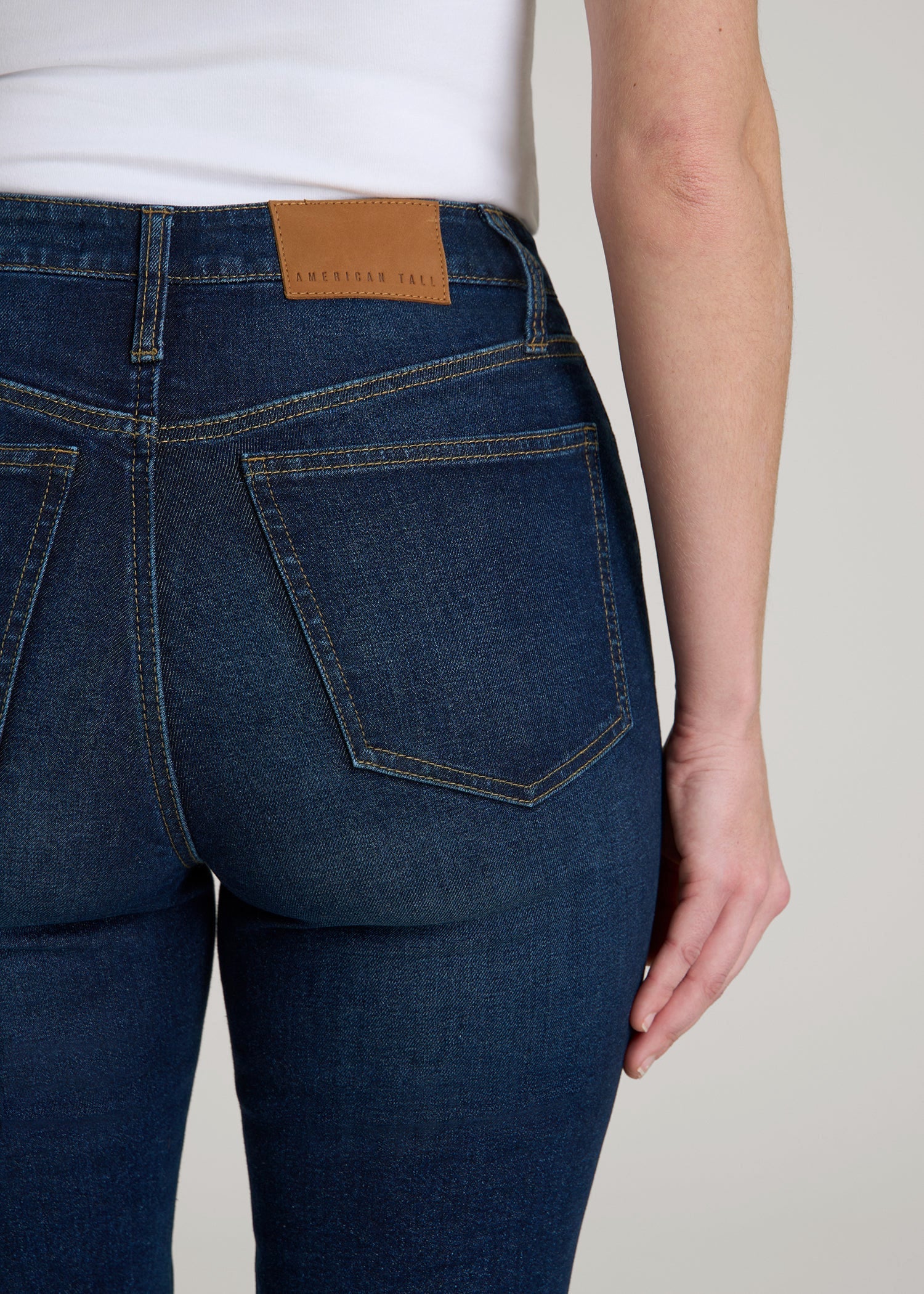 Chloe High Rise Flare Jeans for Tall Women in Indigo Dusk