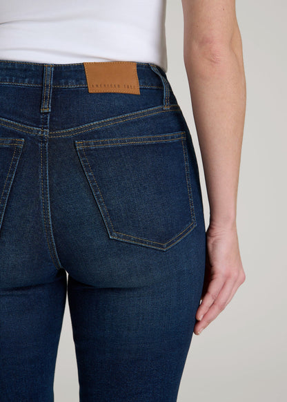 Chloe High Rise Flare Jeans for Tall Women in Indigo Dusk