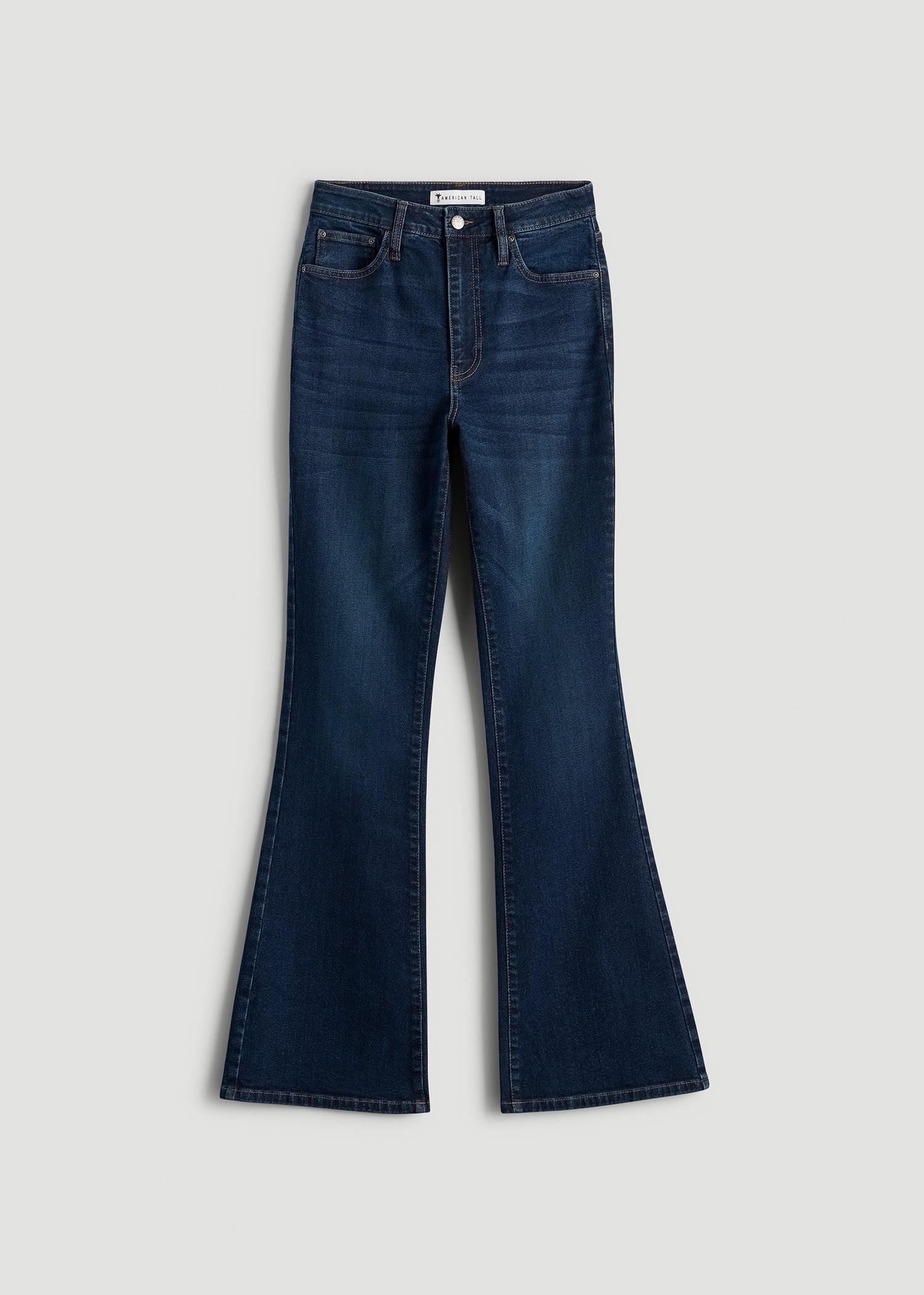 Chloe High Rise Flare Jeans for Tall Women in Indigo Dusk