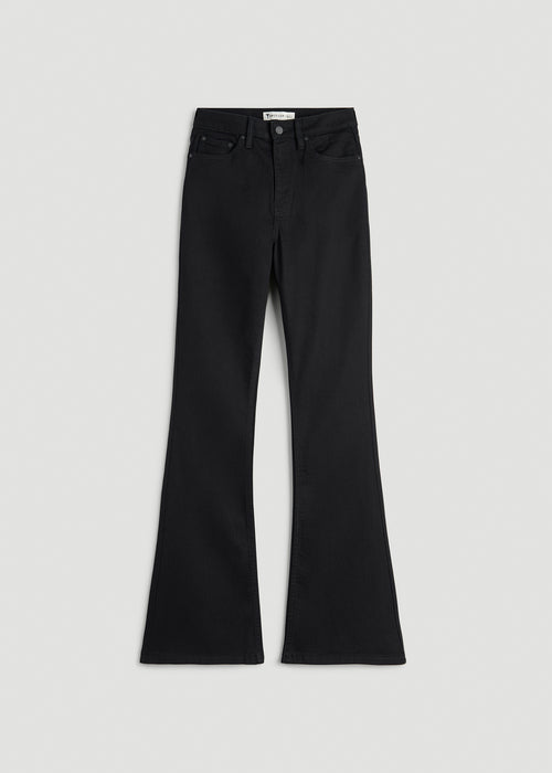Chloe High Rise Flare Jeans for Tall Women in Optimum Black