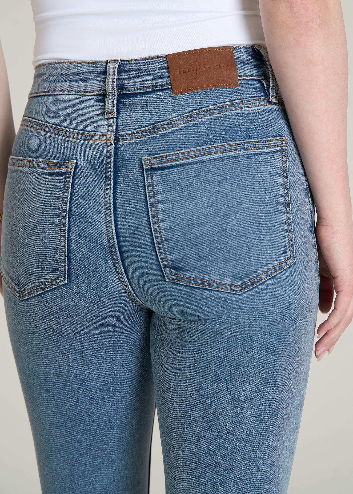 Chloe High Rise Flare Jeans for Tall Women in Perfect Blue