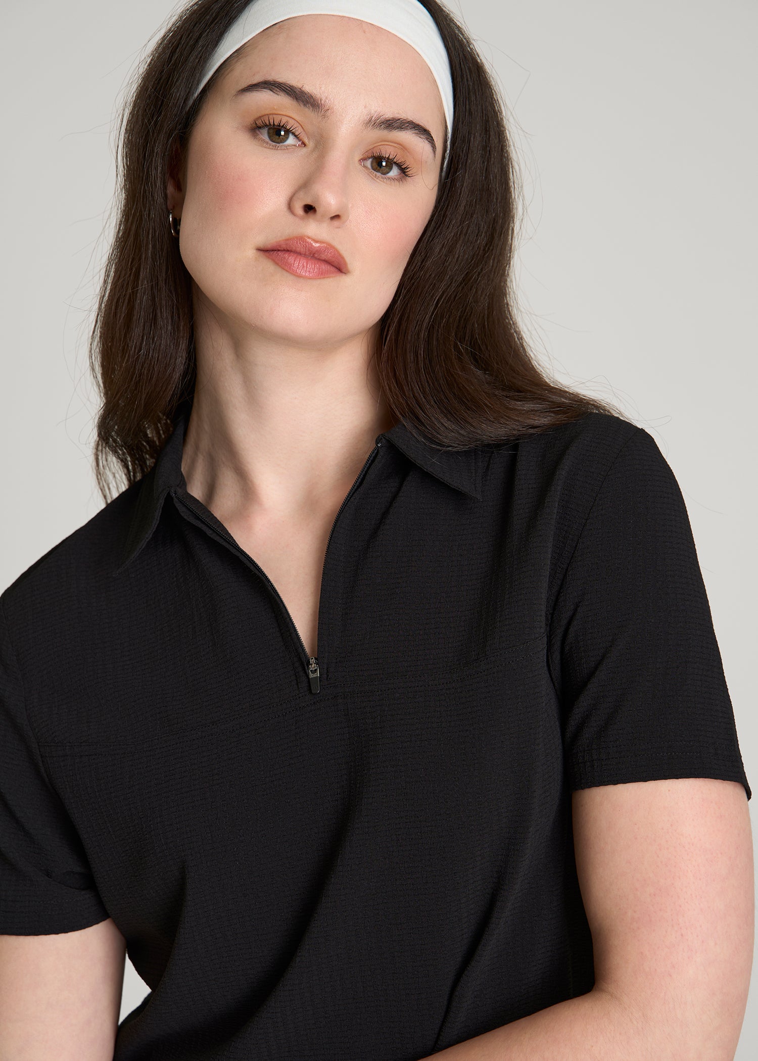 Coastal Perforated Golf Polo for Tall Women | American Tall