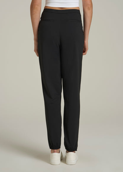 Commuter Pleated Jogger Pant for Tall Women in Black