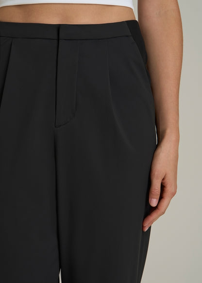 Commuter Pleated Jogger Pant for Tall Women in Black