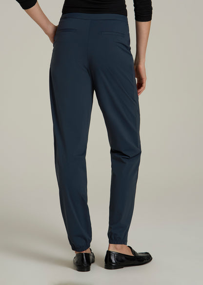 Commuter Pleated Jogger Pant in for Tall Women Navy