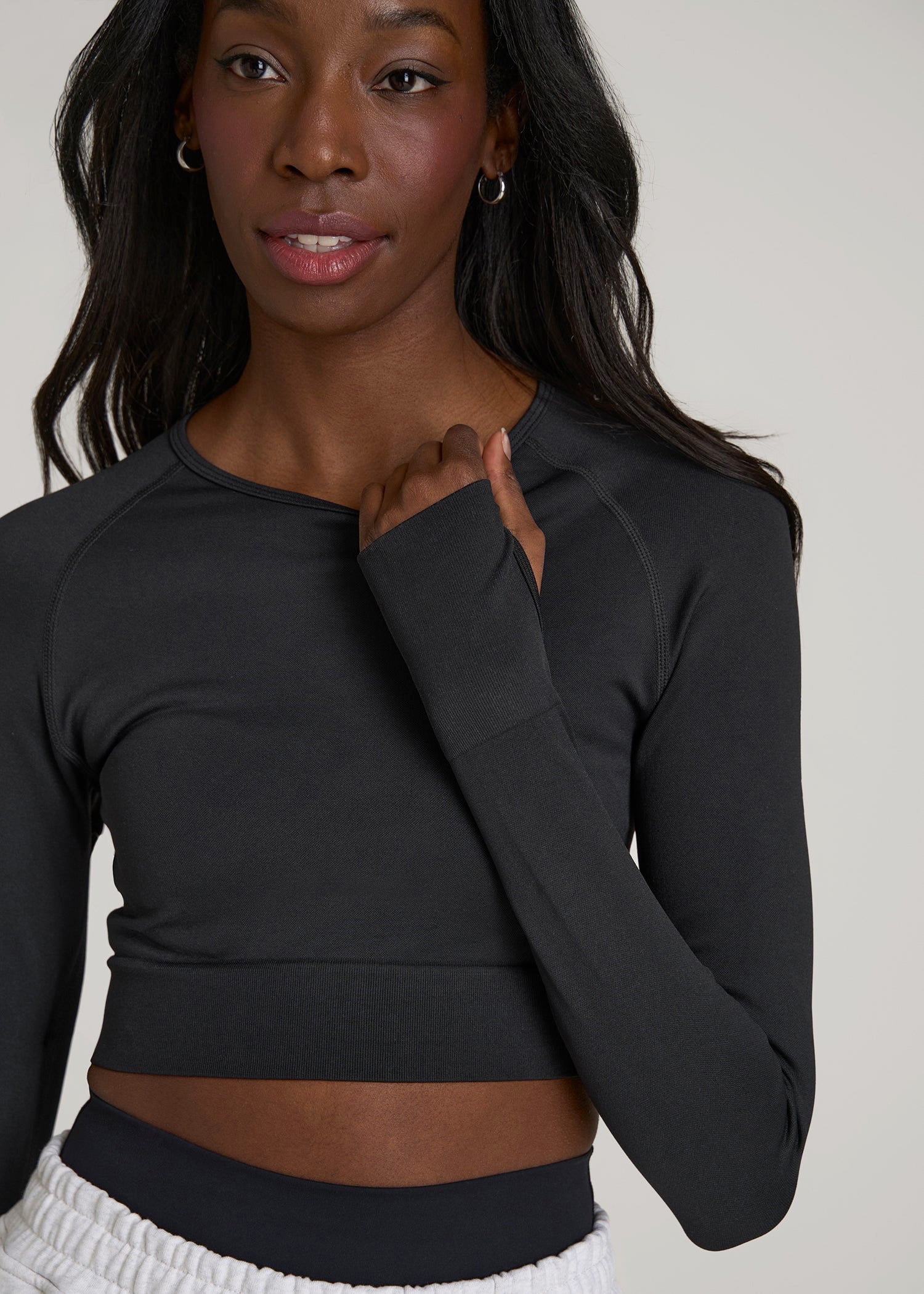 トップス Simply Complicated long-sleeve top Compression Long Sleeve Cropped Training Top for Tall Women