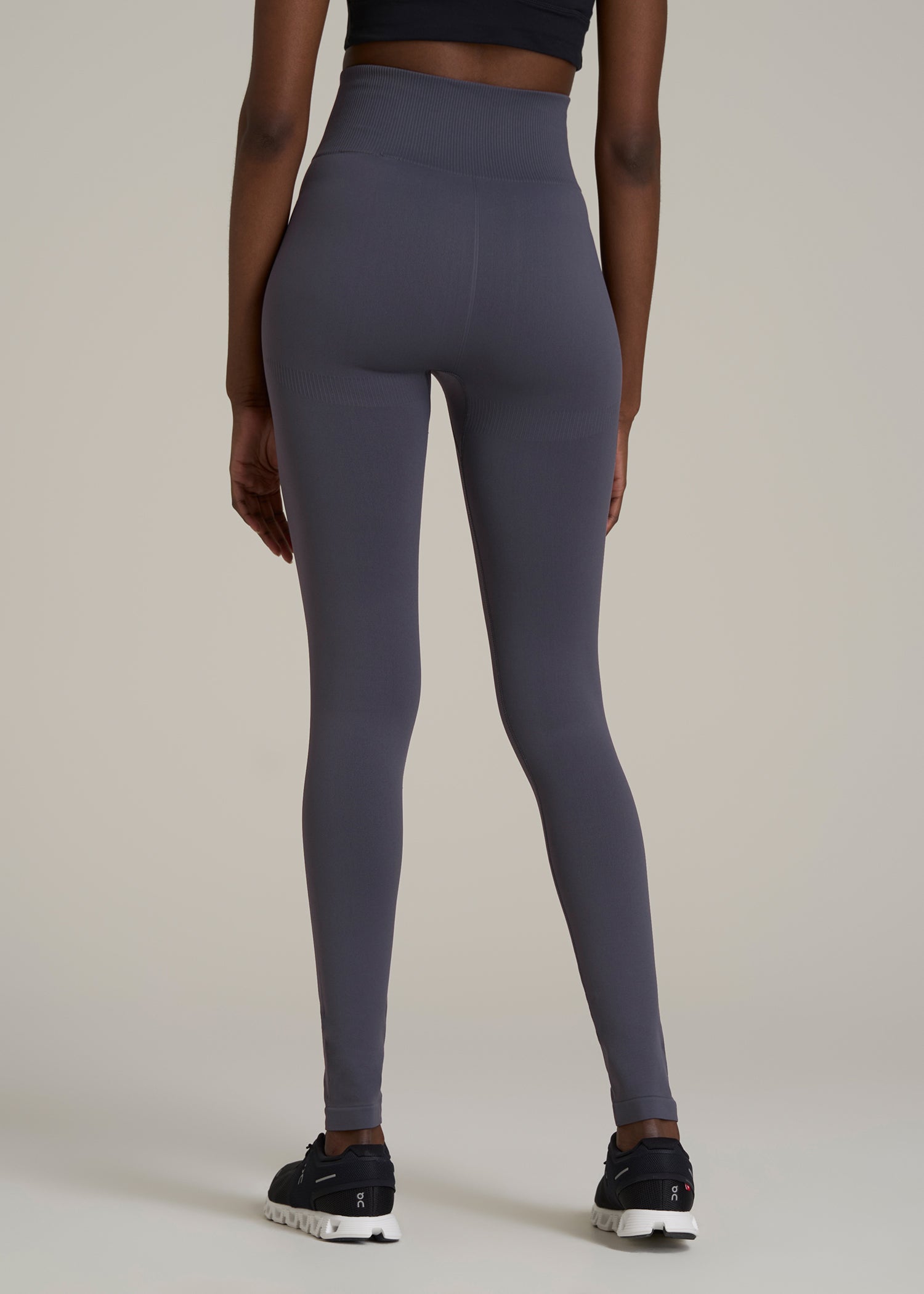 Compression Training Leggings for Tall Women in Periscope Grey