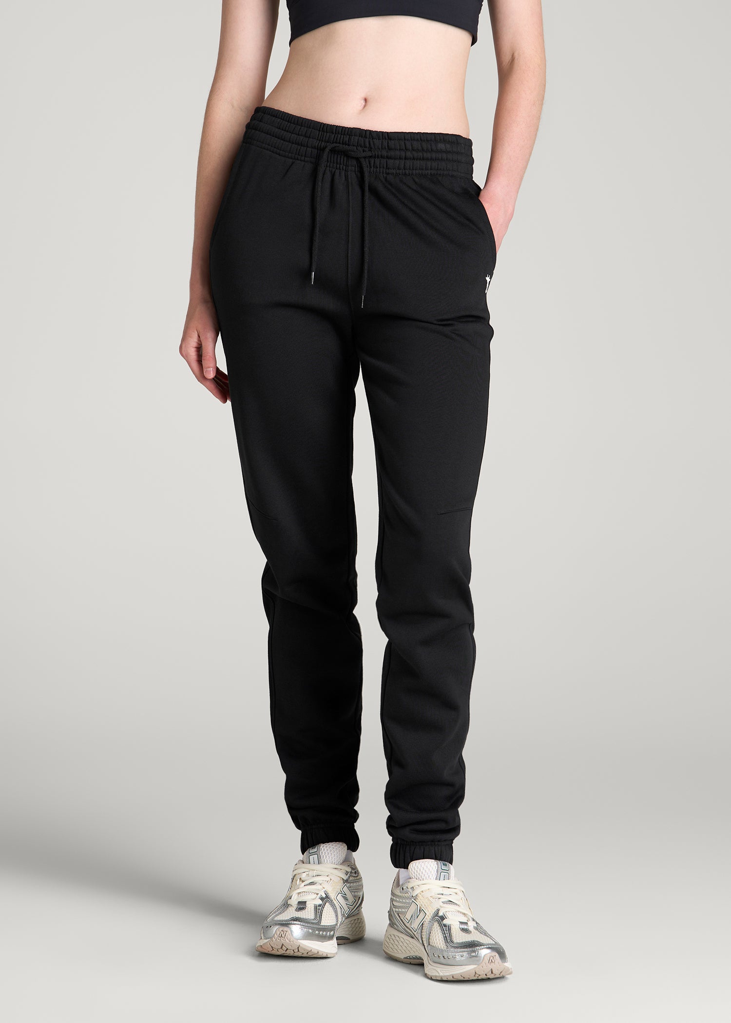 Core Motion Slim Fit Sweatpants for Tall Women in Black