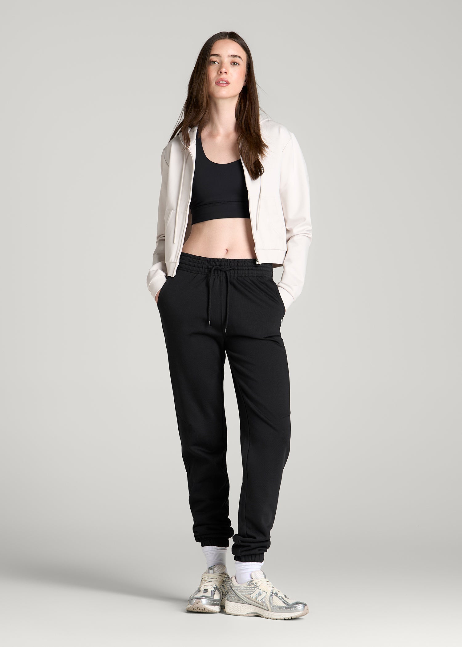 Core Motion Slim Fit Sweatpants for Tall Women in Black