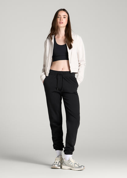Core Motion Slim Fit Sweatpants for Tall Women in Black
