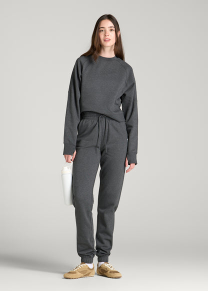 Core Motion Slim Fit Sweatpants for Tall Women in Charcoal Mix
