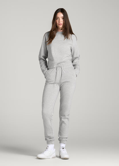 Core Motion Slim Fit Sweatpants for Tall Women in Grey Mix