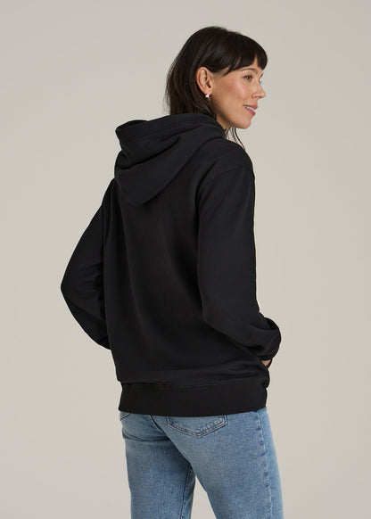 Logo Hoodie for Tall Women in Black