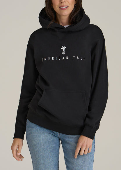 Regular Corporate Logo Hoodie for Women in Black