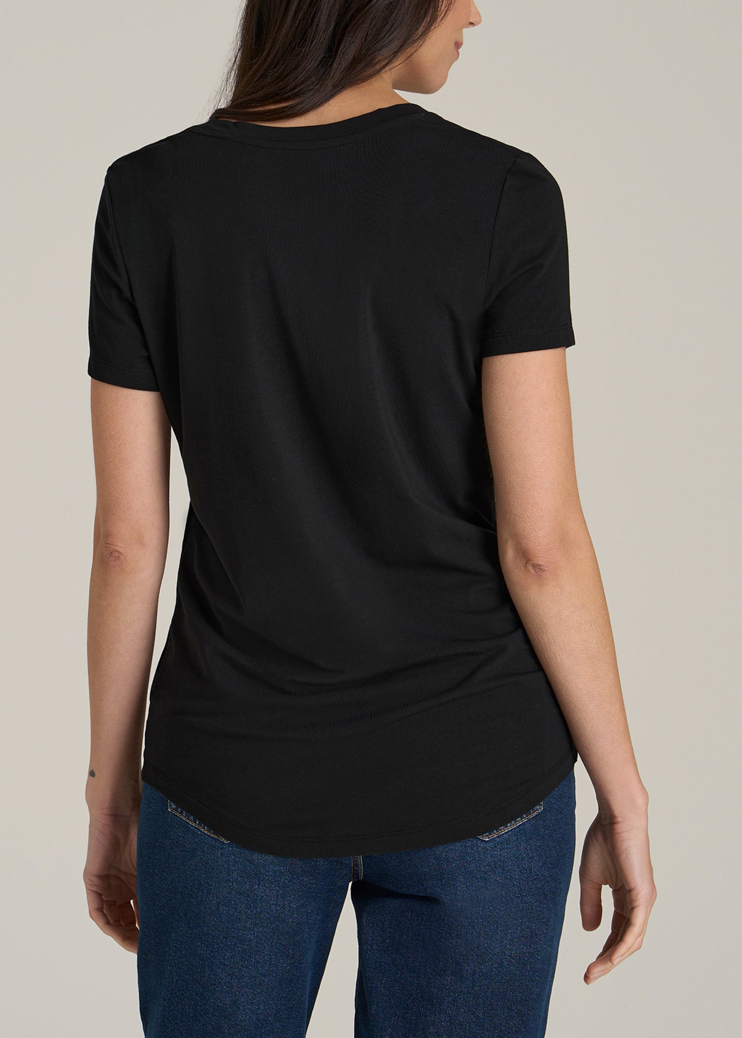 Regular Corporate Logo Tee for Women in Black