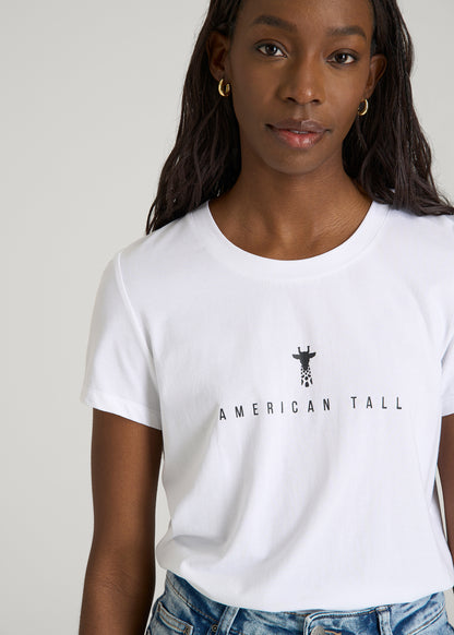 Regular Corporate Logo Tee for Women in White