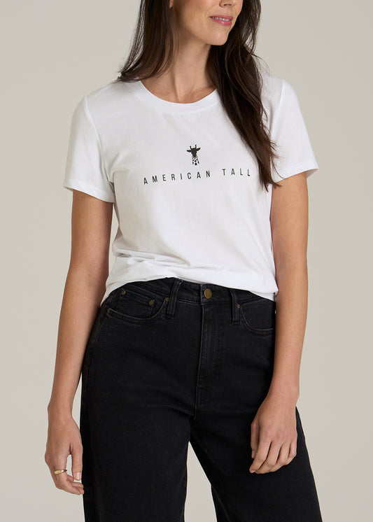 Regular Corporate Logo Tee for Women in Black