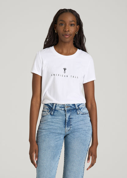Regular Corporate Logo Tee for Women in White