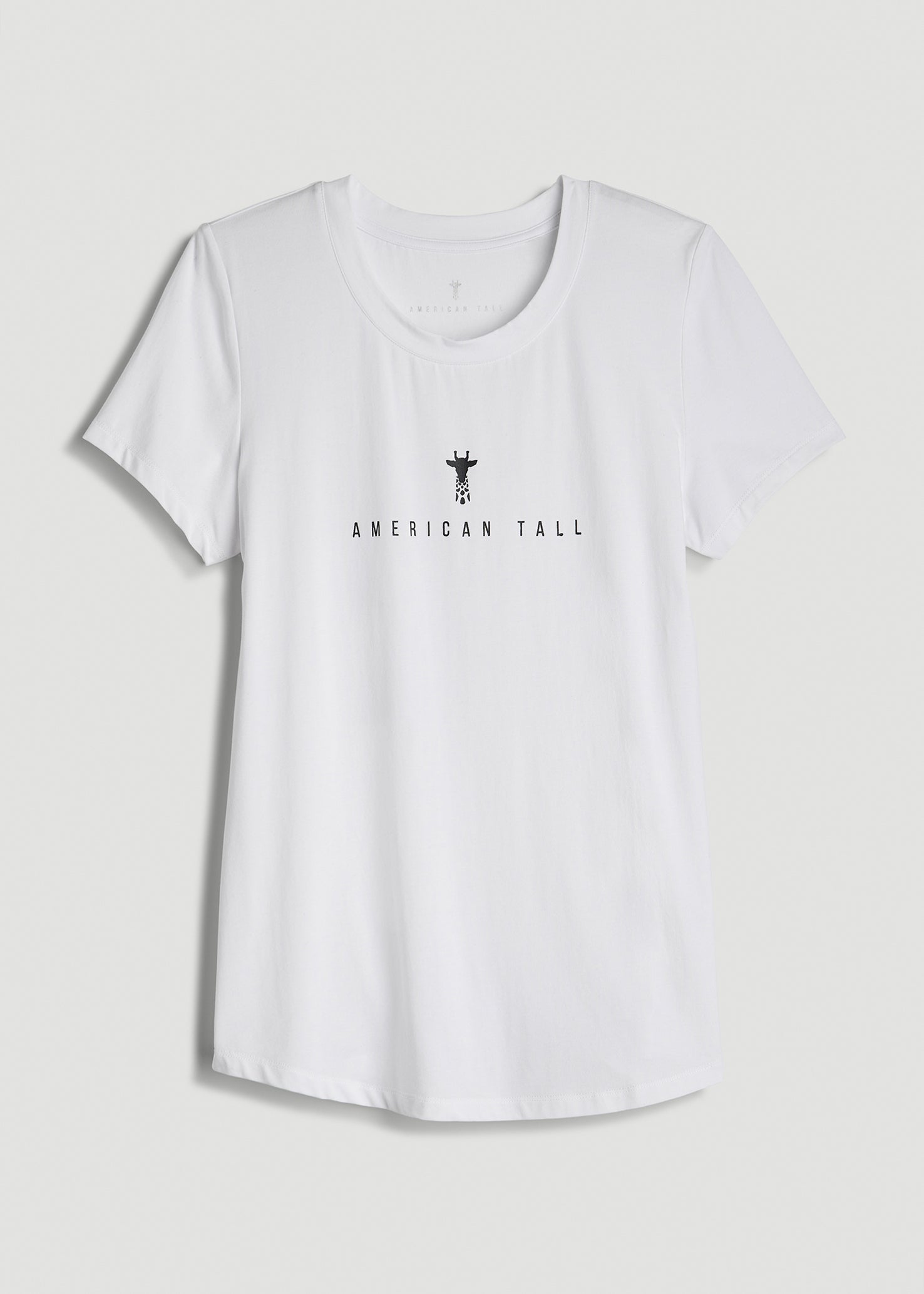 Logo Tee for Tall Women in White