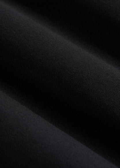 Cotton Blend Short Sleeve Square Neck Bodysuit for Tall Women in Black