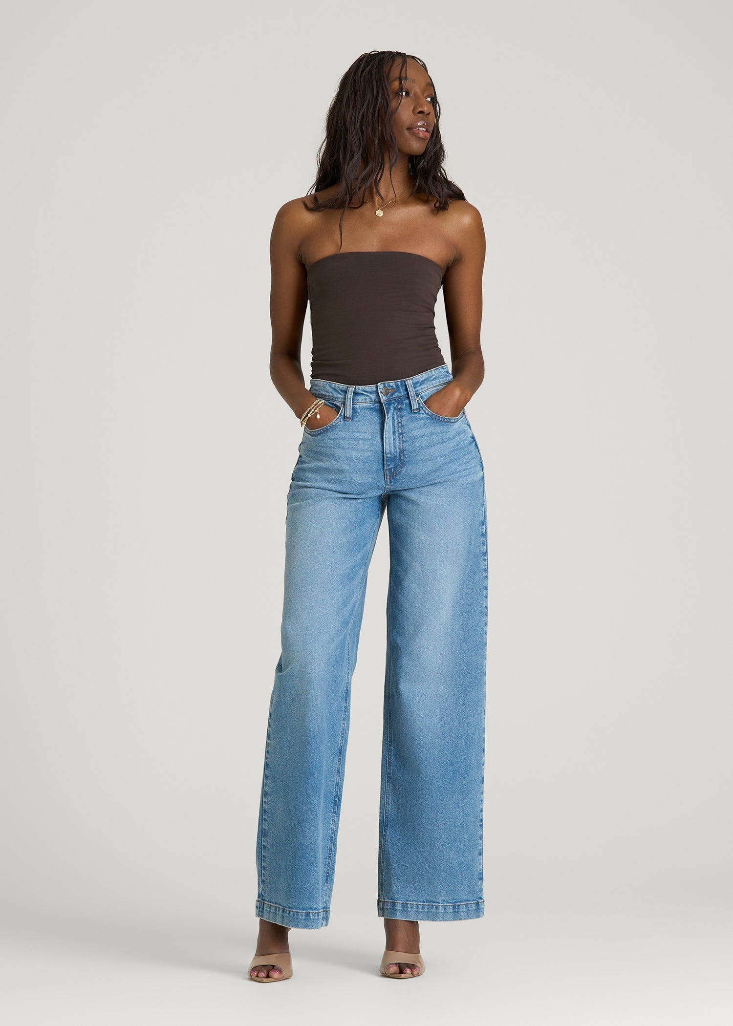 Cotton Blend Tube Top for Tall Women | American Tall