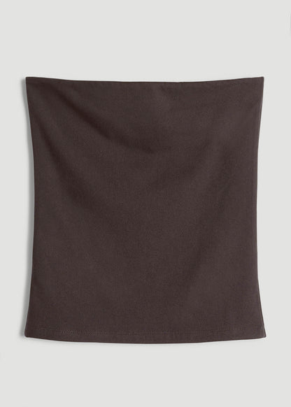 Cotton Blend tube top for Tall Women in Espresso