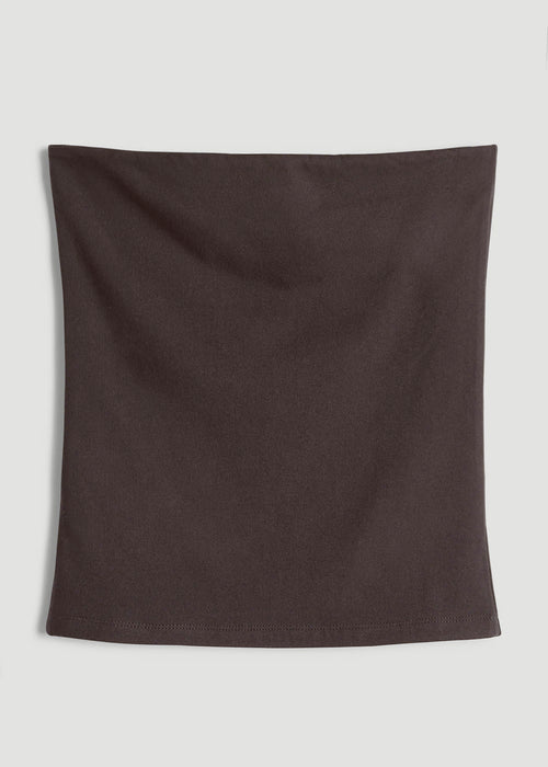Cotton Blend tube top for Tall Women in Espresso