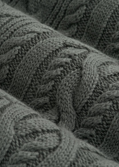 Cotton Crewneck Sweater for Tall Women in Balsam Green