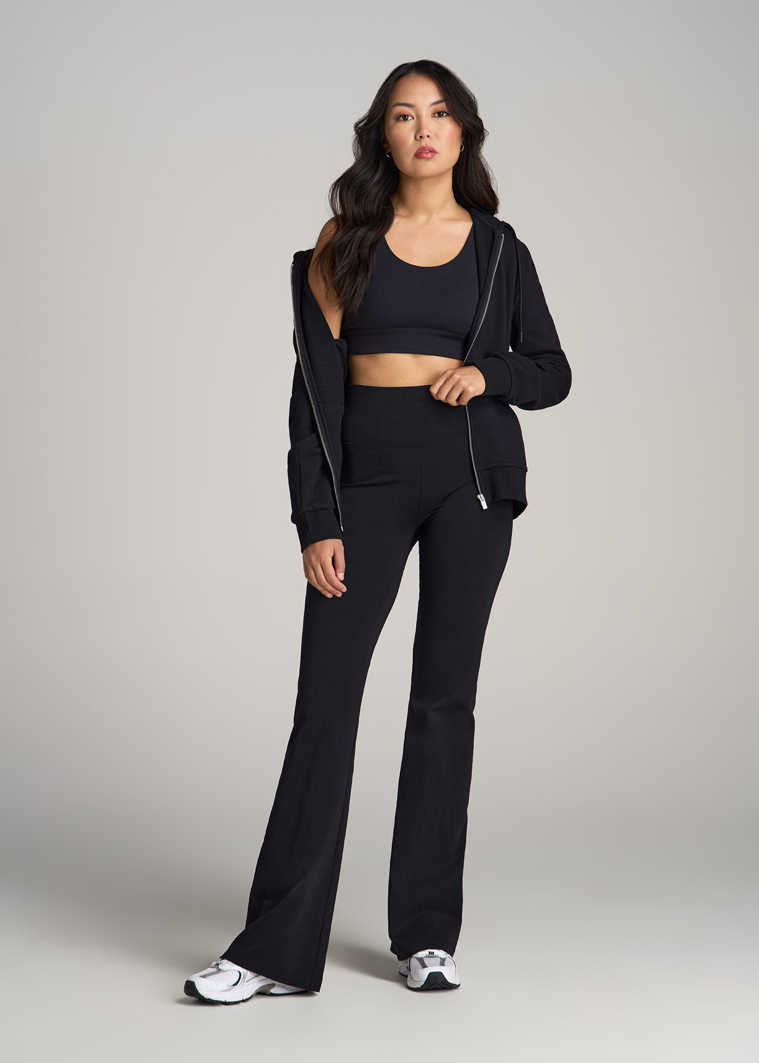 Topshop Tall full length heavy weight legging with deep waistband in black  | ASOS