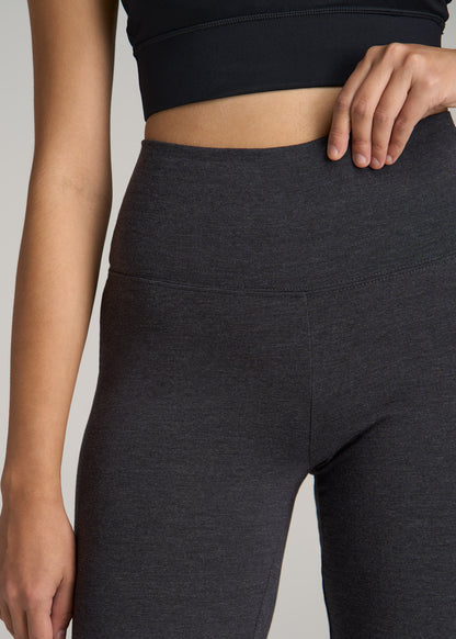 Cotton Flare Leggings for Tall Women in Shadow Grey Mix