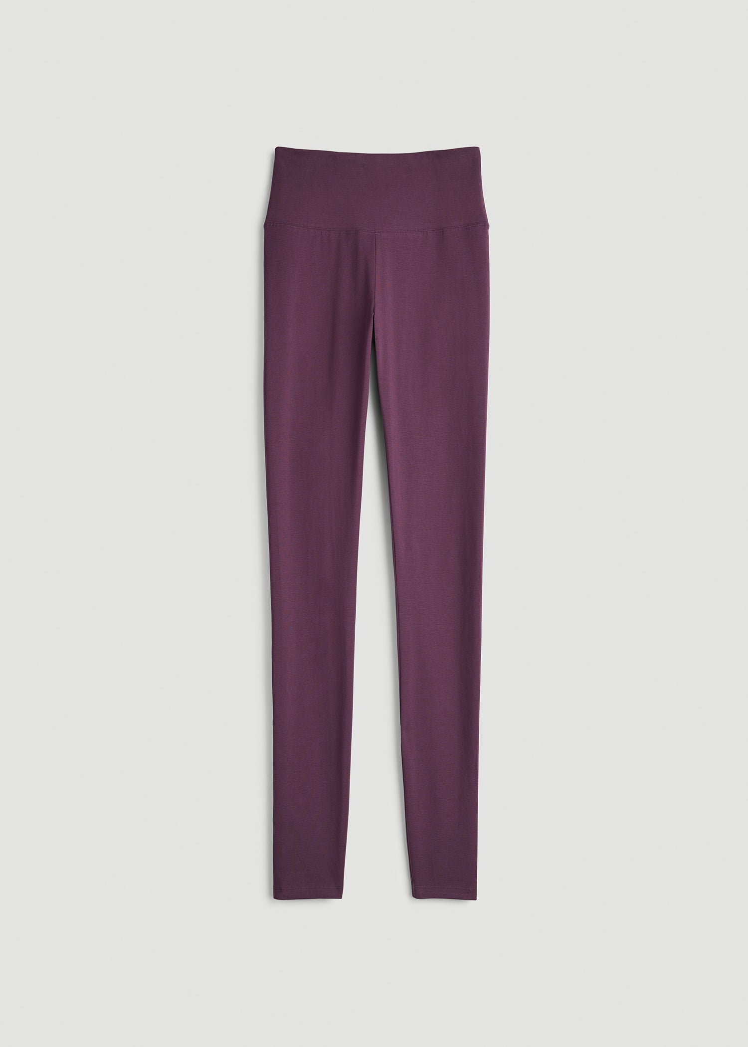 Cotton Leggings for Tall Women in Aubergine