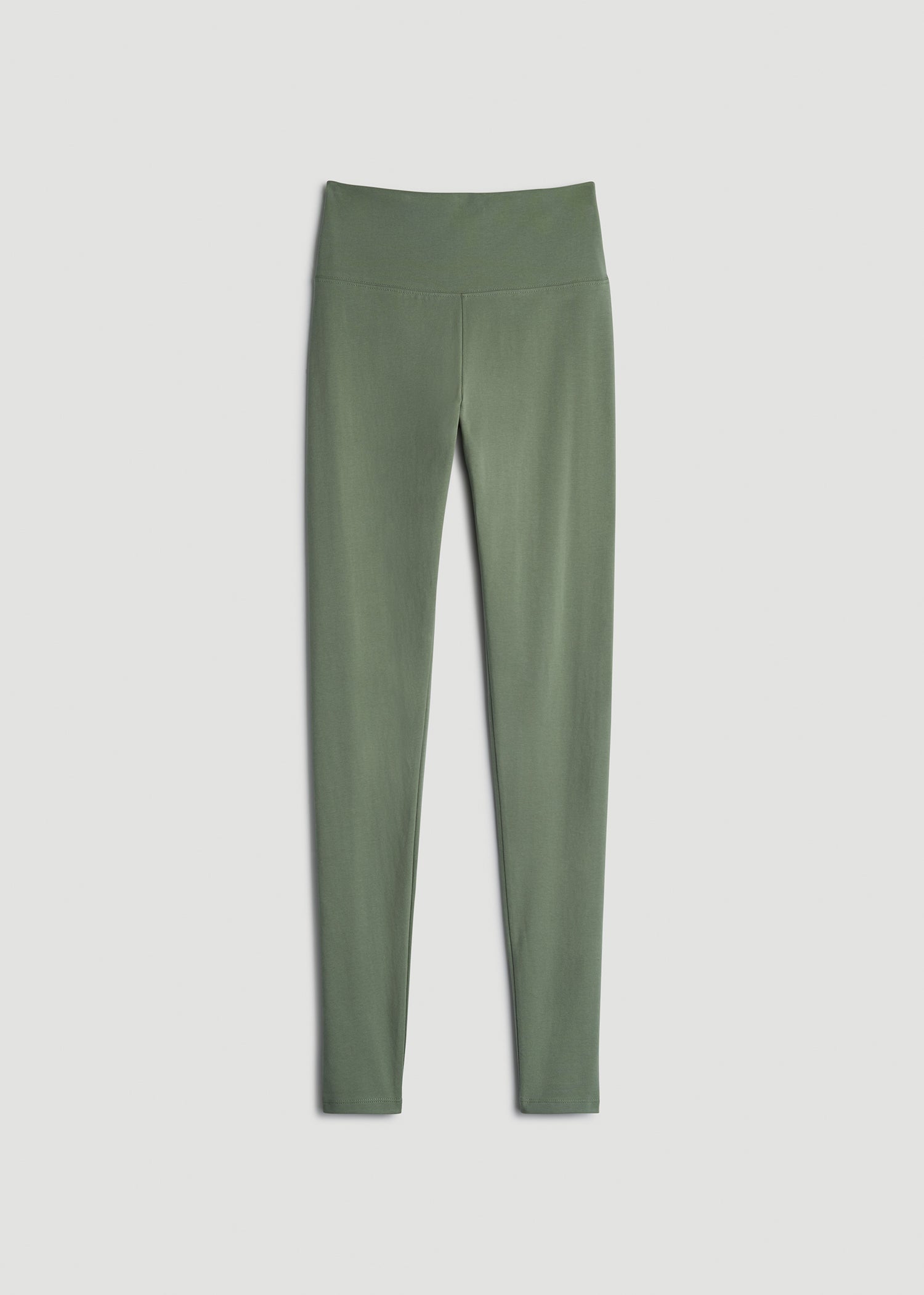 Cotton Leggings for Tall Women in Dark Seagrass