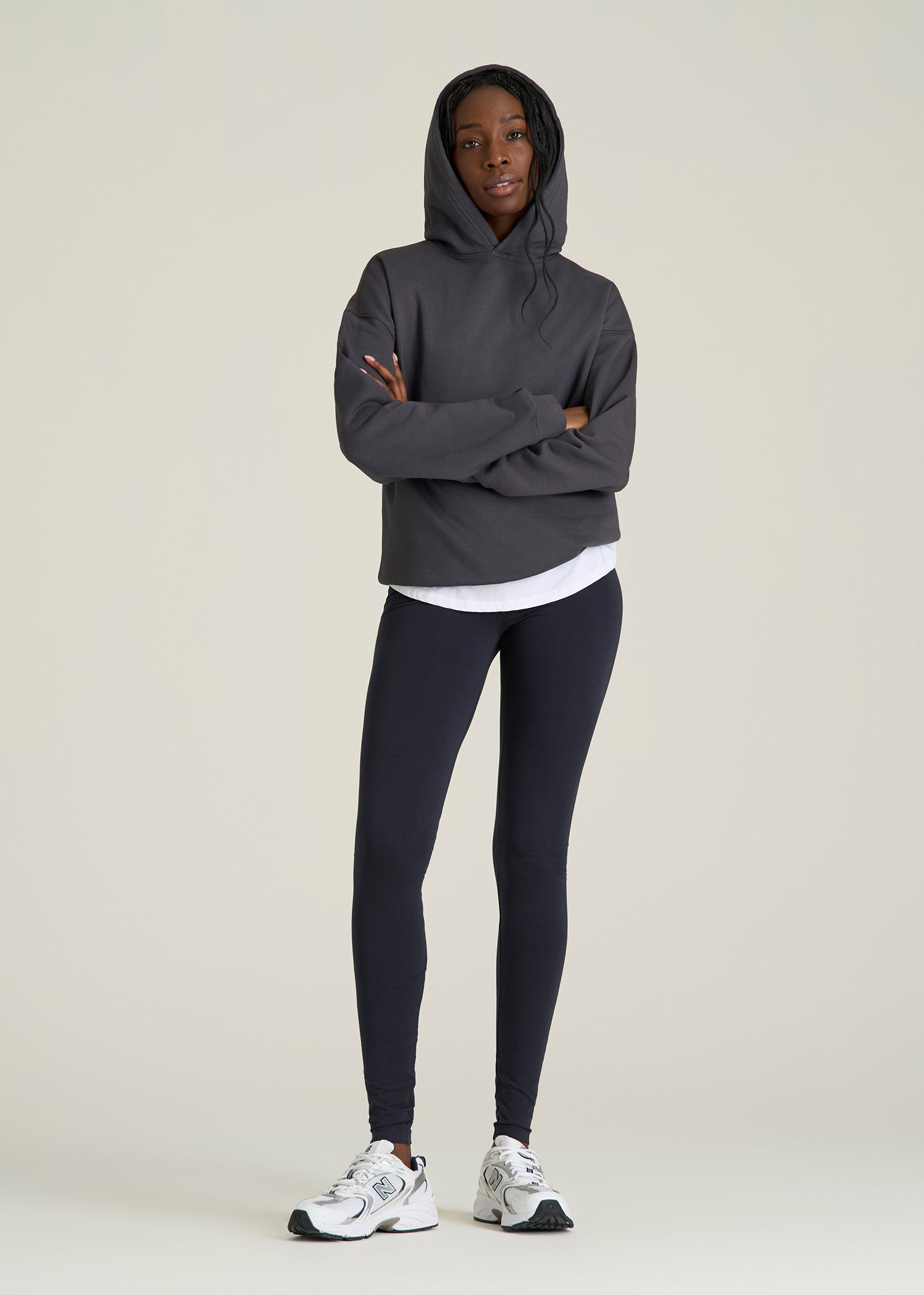 Cotton Leggings for Tall Women in Deep Navy