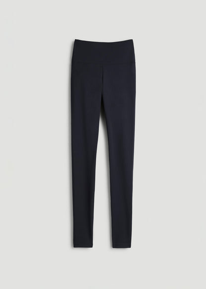 Cotton Leggings for Tall Women in Deep Navy
