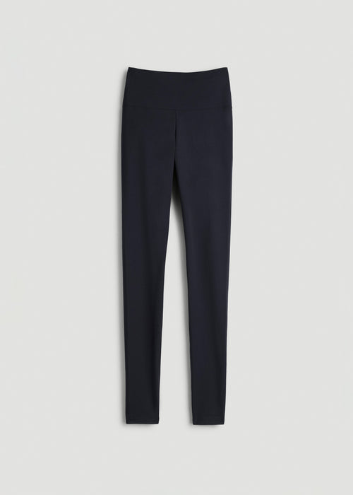 Cotton Leggings for Tall Women in Deep Navy