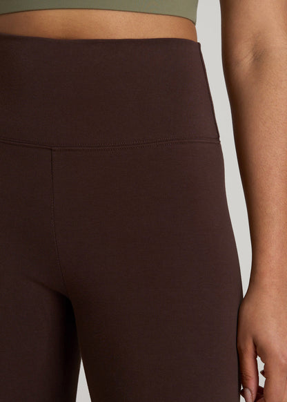 Cotton Leggings for Tall Women in Espresso