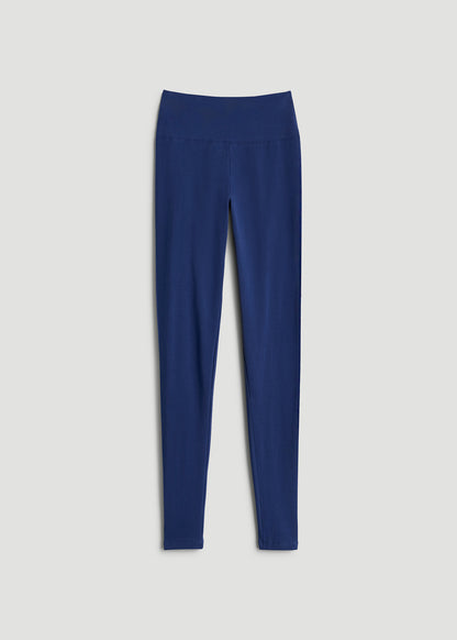 Cotton Leggings for Tall Women in Midnight Blue