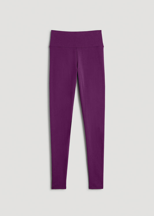 Women's Tall Cotton Leggings in Plum