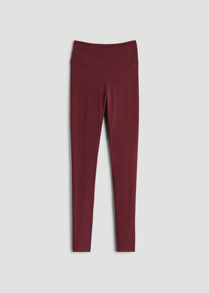 Cotton Leggings for Tall Women in Tawny Port