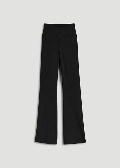 Cotton Flare Leggings for Tall Women in Black