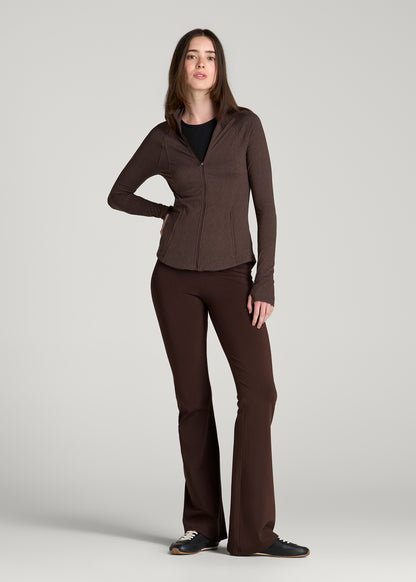 Cotton Flare Leggings for Tall Women in Espresso