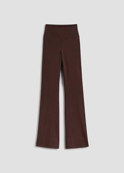 Cotton Flare Leggings for Tall Women in Espresso